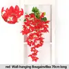 Enredadera artificial de buganvilia para decoración de escaparates, paisajismo con árboles artificiales, plantas artificiales trepadoras para ocultar tuberías de aire acondicionado