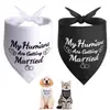 Bandanas Exclusivas Transfronteiriças para Pets Lenços para Pets Festa Meus Humanos Vão Casar