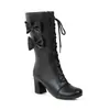 Comércio Exterior Sapatos Femininos Laço Botas Médias Salto Alto Fofo Tamanho Botas Femininas Laço Botas Médias Salto Alto Fofo