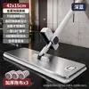 Mopa de panel grande de acero inoxidable de 42 cm para uso tanto húmedo como seco, sin manos, mopa plana perezosa para uso doméstico