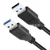 Cable de datos para disco duro móvil USB 3.0 macho Cable USB a USB para disco duro 5 Gbps cable de copia de datos azul negro