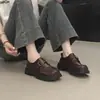 Zapatos de Cuero de Plataforma de Suela Gruesa Estilo Británico Más Vendidos Zapatos Individuales para Mujer Nuevo Estilo Otoño 2026 para Combinar con Faldas Mocasines Mary Janes