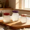 Potes de Vidro Transparente Selados para Armazenamento de Mel, Molho de Pimenta, Molho de Carne, Ninho de Pássaro e Fungo Branco; Garrafas Vazias em Estoque