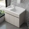Gabinete de Lavandería de Aluminio Espacial, Tina de Lavandería, Mesa de Lavandería Doméstica para Balcón con Tabla de Lavar, Lavabo, Canaleta de Lavandería Integrada, Producto Nuevo