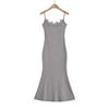 Elegante vestido ajustado y sexy de verano para mujer, falda ajustada de cola de pez, cintura ajustada, falda larga ajustada a la cadera.