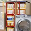 Estante de Almacenamiento para Baño, Gabinete Lateral Estrecho para Inodoro, Estante de Piso para Lavabo, Gabinete de Almacenamiento para Espacios Estrechos en Balcón
