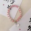 Flor de Melocotón Nuevo Estilo Chino Ágata Ruyi Ojo de Gato Piedra de Alashan Pulsera Flor de Melocotón Nicho Buena Suerte Pulsera de Pareja