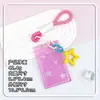 Portatarjetas translúcido de estrella con cordón para tarjetas de estudiante y de comedor, tarjetero con foto unisex, funda protectora estilo ins