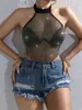 AYJ Ropa de mujer transfronteriza nueva sexy top sin mangas de cuello halter ajustado para festivales de música, top sin espalda de chica hot Y2290