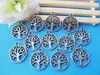 Accesorios de material para joyería DIY al por mayor, accesorios vintage de aleación con cuentas hechas a mano, árbol pequeño 23*20 mm