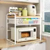 Estante de especias para microondas de cocina, estante de almacenamiento extraíble multicapa engrosado, organizador de encimera para arrocera y horno, un artículo imprescindible para el almacenamiento del hogar