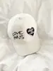 Gorra de Béisbol Bordada con Letra de Corazón Estilo Coreano para Mujer, Nuevo Modelo de Primavera, Sombrero de Sol Versátil para Parejas, Gorra tipo Pico Adelgazante para Hombre