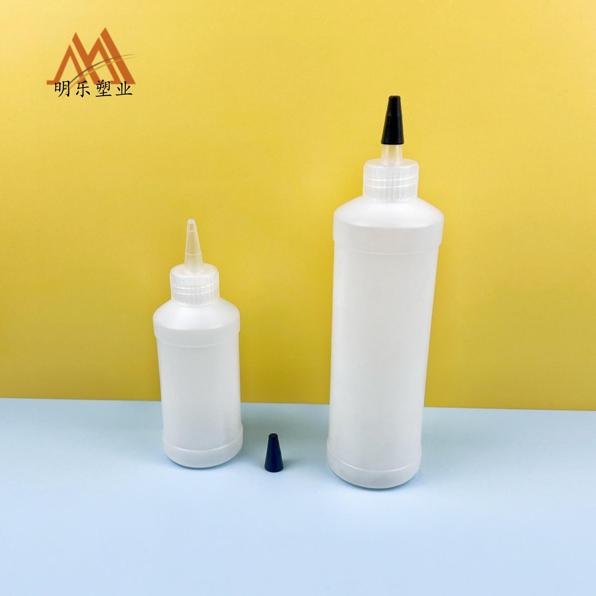 250 500ML有标槽PE瓶（28大帽尖嘴盖）-4