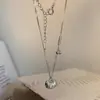 Novo Estilo Chinês Ano da Vida Paz e Felicidade Colar de Oração Feminino de Alta Qualidade Marca Gan Fu Bolsa com Cadeado Corrente para Clavícula Corrente de Lã Versátil