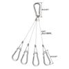 Cuerda de Acero de Cuatro Partes para Colgar Cuerda Fabricante Venta al por Mayor Nuevas Luminarias con Cerraduras de Cable