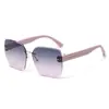 Nuevas Gafas de Sol de Estilo Europeo y Americano de Moda Sin Marco Degradado Ins para Hombres y Mujeres, Modernas Gafas de Sol con Protección UV400