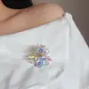 Broche Colorido de Fogos de Artifício com Contas Flor de Doce Coração Delicado Pin de Bolsa Proteção da Cintura Fivela Anti-Exposição Lembrança Presente