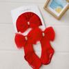 Touca de Bebê Primavera e Outono Laço Touca Fetal Recém-nascido Touca Indiana para Bebê Menina 0-12 Dezembro Touca com Capuz para Porta de Recém-nascido