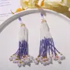 Estilo Chino Borla Flecos Vintage Perlas Perlas Colgante Pequeño DIY Dopamina Colorido Broche Accesorio Colgante Encanto para Bolsa
