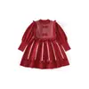Fábrica de Ropa Infantil Novedades de Otoño Vestido de Cumpleaños Primavera y Otoño Estilo Coreano Vestido de Princesa para Niñas Vestido de Lana MDD