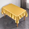 Suministro directo de fábrica mantel de tela de sección rectangular brillante de color sólido para escena de banquetes de hotel de alta gama, boda, mantel de satén