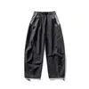 Yidao Vintage Outono Novo Estilo Estilo Montanha Exterior Bloco de Cores Funcional Solto Calças de Trabalho Casal Caminhada Calças Casuais