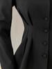 Diseño de Chaqueta de Traje Negra de Cintura Entallada de Alta Gama para Otoño e Invierno 2025, Elegante y de Moda para Viajes Transfronterizos