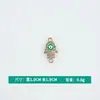 Al por mayor Estilo Coreano Doble Colgante Patrón Ojo del Diablo Aleación con Goteo de Aceite Collar Pulsera Joyería Accesorios DIY Colgante Pequeño