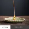 Soporte de Incienso Cerámico Song Green Zen Bandeja para Incienso Soporte de Incienso Ceremonia del Té Estufa de Sándalo Soporte de Incienso Creativo para el Hogar