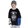 Camiseta de manga larga para niño primavera y otoño 2025 nueva camisa base de primavera para niños suéter fino de primavera para niños grandes de moda