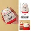 Caixa de Palitos com Desenho de Aparência Sofisticada Criativa Tipo Empurrar Automático Pop-Up Gato da Sorte Pote de Palitos Suporte de Palitos para Mesa de Casa