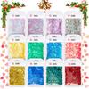 Cross-border quente Natal acessórios unhas brilhantes glitter colorido contas maquiagem esmalte material cola creme atacado