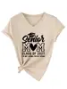 Mamá de último año clase de 2027 Amazon Wish sitio independiente nueva moda camiseta de mujer con cuello en V y manga corta