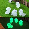 Fronteiriço Fofo Luminoso Bichon Frise Micro-Paisagem Planta em Vaso Paisagismo Enfeites Console Central do Carro Enfeites Decorativos Luminosos