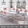 Mesa de Conferência Mesa Longa Mesa de Reunião Conjunto de Mesa e Cadeira Moderno Simples Escritório Mesa Longa de Conferência Sensação de Luxo Leve