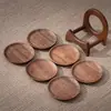 Porta-copos de Chá Personalizado em Madeira Maciça Acessórios para Conjunto de Chá Kung Fu Cerimônia do Chá Novo Estilo Chinês Tapete Isolante Bandeja de Chá Suporte para Porta-copos de Chá