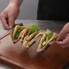 Suporte para Tacos Aço Inoxidável 304 Suporte para Tortillas Criativo Suporte de Exibição para Rolinhos de Milho Suporte para Tortillas Mexicanas