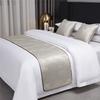 Toalha de Pé de Cama Jacquard de Alta Precisão para Hotel Bandeira de Cama Simples Moderna para Hotel Cobertura Decorativa de Cama para Pousada