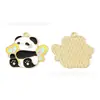 Día del Niño Estilo Chino Panda Joyería Accesorios DIY Aleación Colgante de Goteo de Aceite Cadena de Teléfono Móvil Llavero Colgante Hecho a Mano