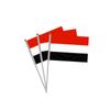 Bandera de Yemen, bandera de mano, 14 x 21 cm, poliéster impreso, pequeña bandera No. 8 aficionados yemeníes animan la bandera