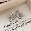 Pendientes Colgantes de Flor de Diamante Incrustado con Aguja de Plata y Borla, Pendientes de Moda, Dulces y Versátiles, Lujo Accesible y Pendientes de Gama Alta para Mujer