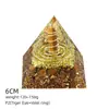Pirâmide de Cristal Natural 5cm Estilo Europeu e Americano Decoração de Mesa para Casa e Escritório Ornamento de Pirâmide de Resina para Yoga Meditação