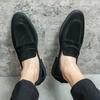 Otoño 2024 Moda Negocios Casual Zapatos de Cuero Mocasines Juveniles de Ante Esmerilado Slip-on Zapatos de Cuero tipo Mocasín