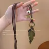 Colar de Metal Antigo Retro Estilo Étnico Boêmio Simples Versátil Pingente de Anel Longo 2025