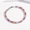 Pulseira de Aço Titânio Feminina Cor Cereja Pulseira de Cola Transfronteiriça Nova Pulseira Dopamina Doce e Fresca de Temperamento Joia