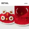 Sombreros para Mascotas, Lindo Sombrero de Gato con Orejas Expuestas, Decoraciones Hechas a Mano, Sombrero de Punto con Hilo Floral para Gato