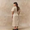 Novedad Primavera y Verano 2025 Estación Independiente de Amazon Moda Femenina Transfronteriza Europea y Americana talla grande Vestido Holgado con Estampado