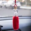 Colgantes de Madera para Perfume de Coche al por Mayor, Botellas Vacías para Fragancia de Coche, Botellas Cuadradas de Felpa con Tapa de Cinco Líneas de Madera Creativas