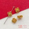Colgante Pequeño Tridimensional Hueco Incrustado de Color Conservante Color Dorado Antiguo Accesorios Cuentas Espaciadoras Joyería Hecha a Mano DIY