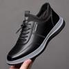 Zapatos Casuales de Cuero PU Formales de Invierno para Hombre Estilo Coreano de Punta Redonda Zapatillas Talla Grande Venta al por Mayor Transfronteriza Moda con Forro de Algodón